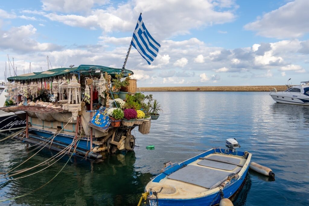 Floating Souvenir Shop - Venetian Harbor of Chania